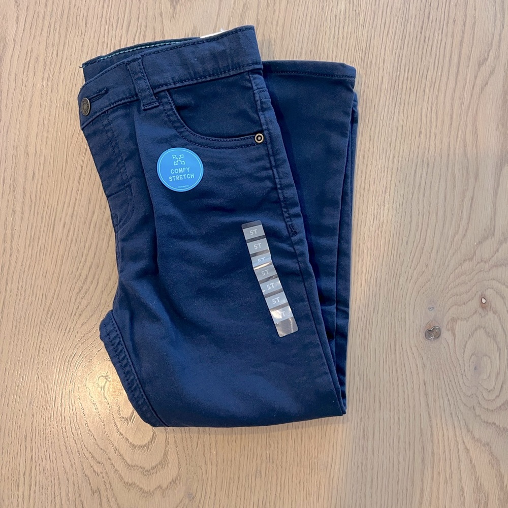 NEW! Toddler Boys Khaki pants. Navy blue color. Size 5T